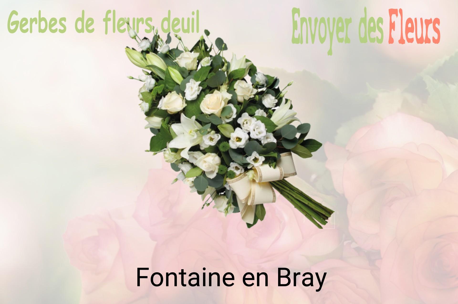 Gerbe de fleurs de deuil livrée à Fontaine-en-Bray